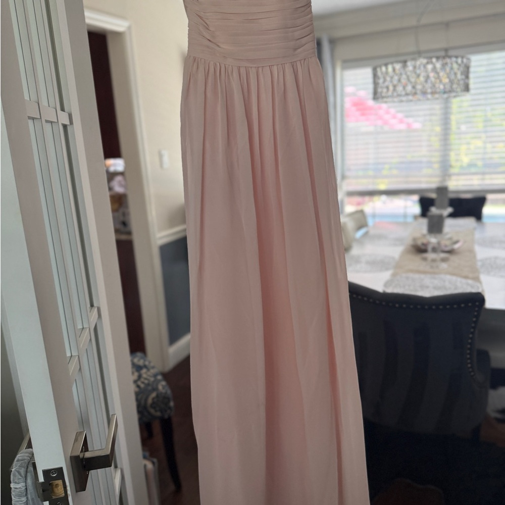 Bill Levkoff Strapless Blush Maxi Dress, Size 10 - Picture 5 of 10